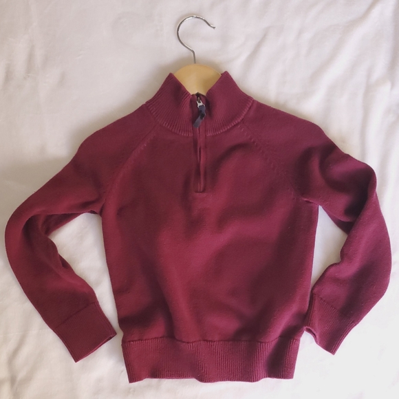 J. Crew Other - Crewcuts Kids Preppy Burgundy Sweater Quarter Zip. Back To School Fall Style.